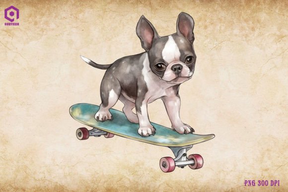 Boston Terrier Dog Skateboarding: A Designer's Review for Real Embroidery Projects