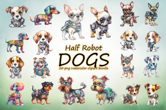 Half Robot Dog Clipart Bundle Review