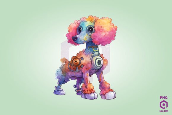 Half Robot Poodle Dog Clipart Review
