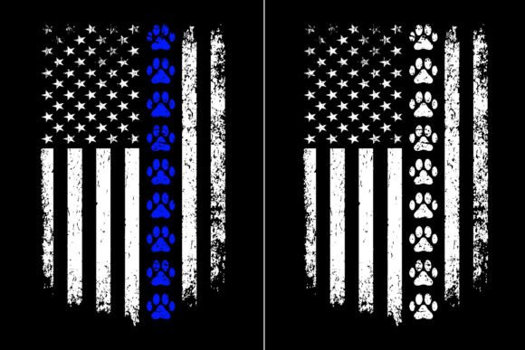 K9 Paw Thin Blue Line Flag Design Review