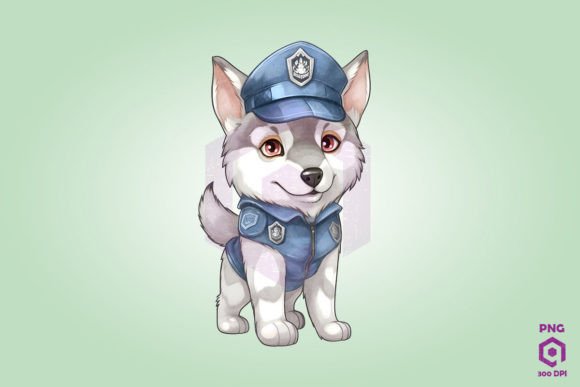 Police Siberian Husky Dog Clipart: A Designer's Review