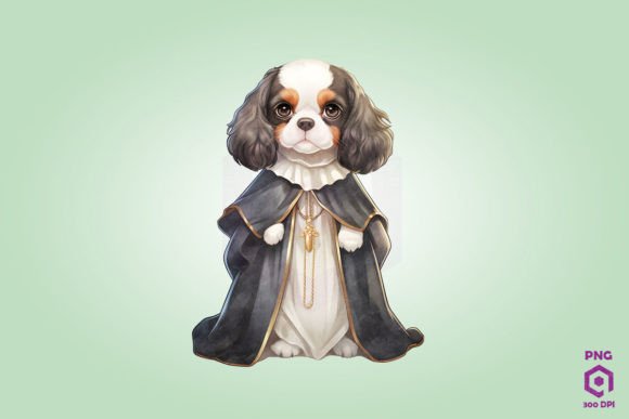 Priest Spaniel Dog Clipart