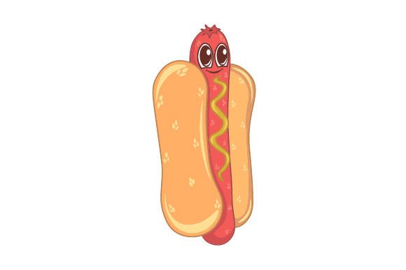 Retro Groovy Hot Dog